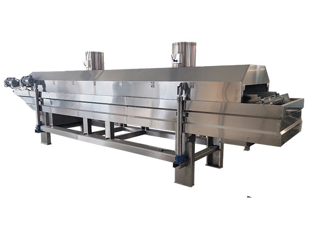 煙臺網帶式連續油炸機